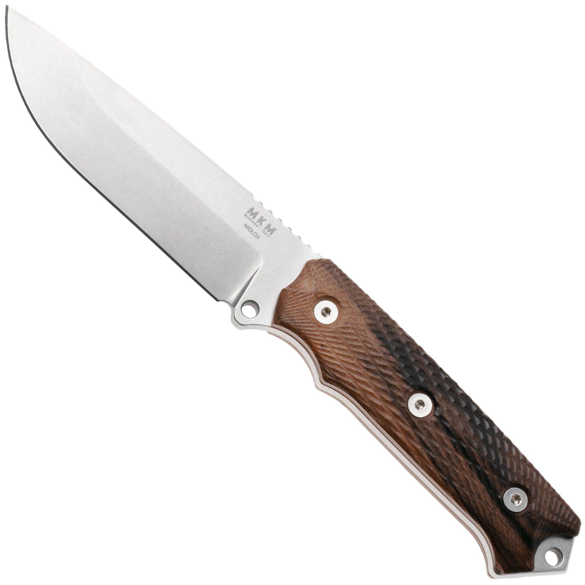 MKM Base Camp MK-BC-S Niolox, Santos Wood, couteau fixe, Simone Tonolli design