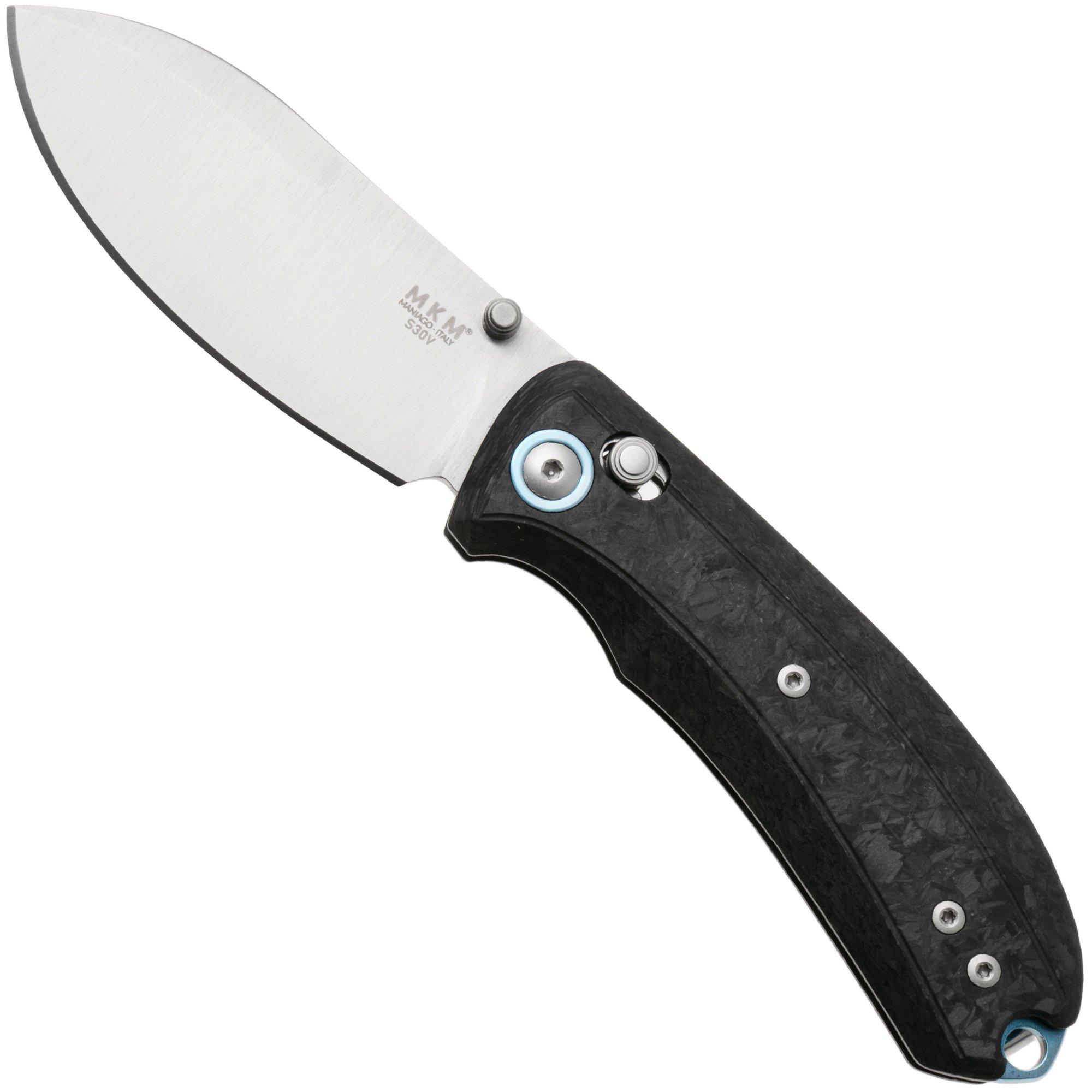 MKM Bolero MK BL-CF Satin S30V, Marbled Carbonfiber, zakmes, David C Andersen design
