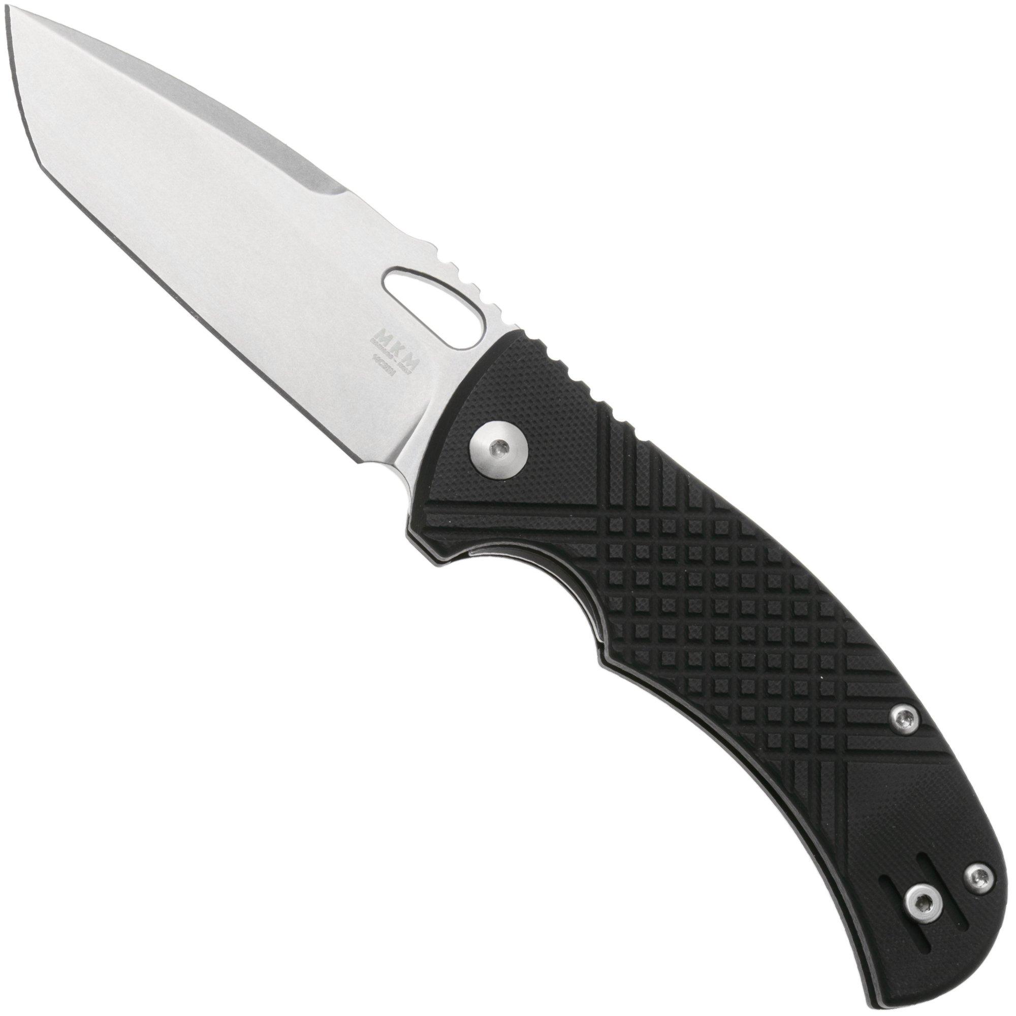 MKM Ciras MK CR-GBK Stonewashed 14C28N, Black G10, zakmes, Les George design