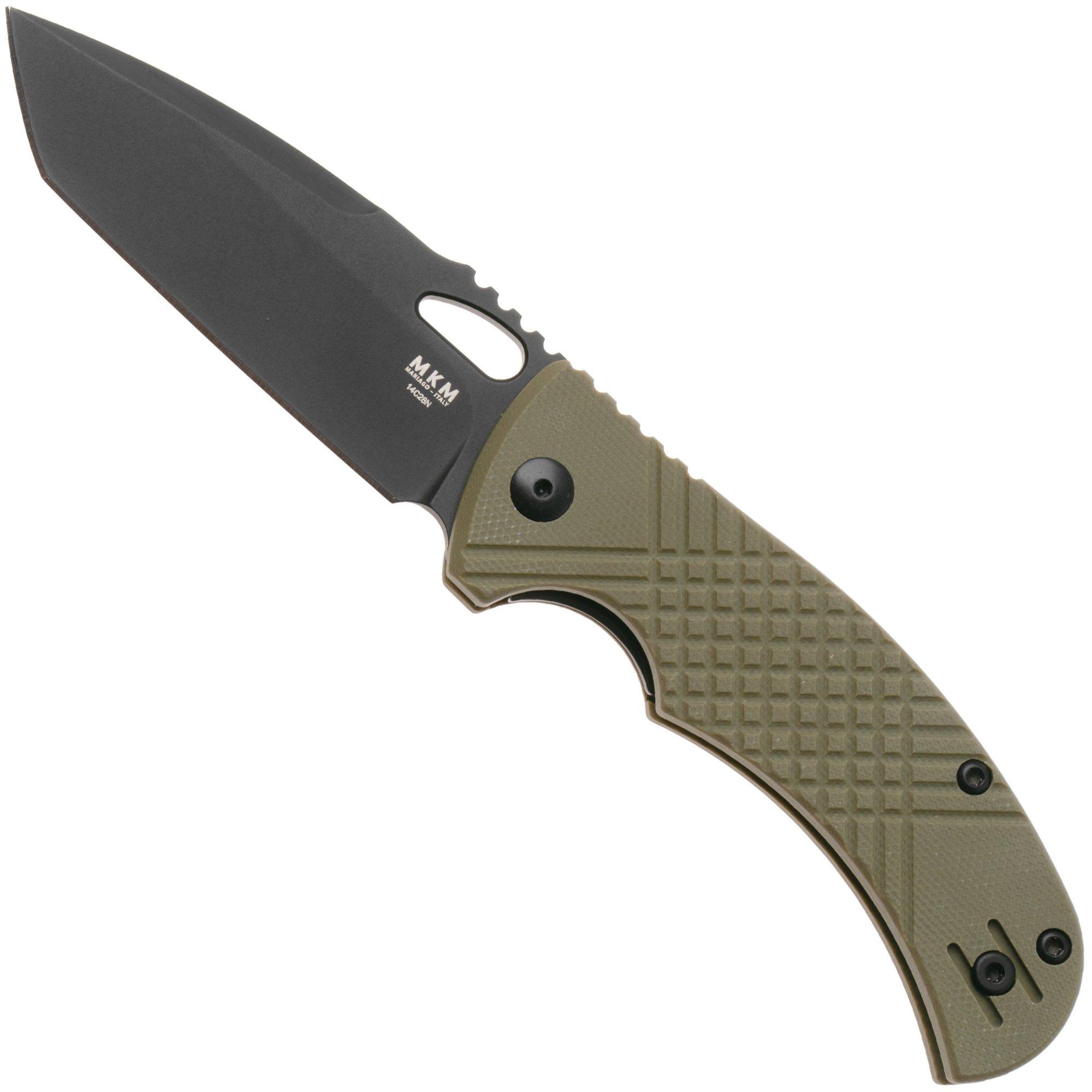 MKM Ciras MK CR-GODB Black 14C28N, OD Green G10, zakmes, Les George design