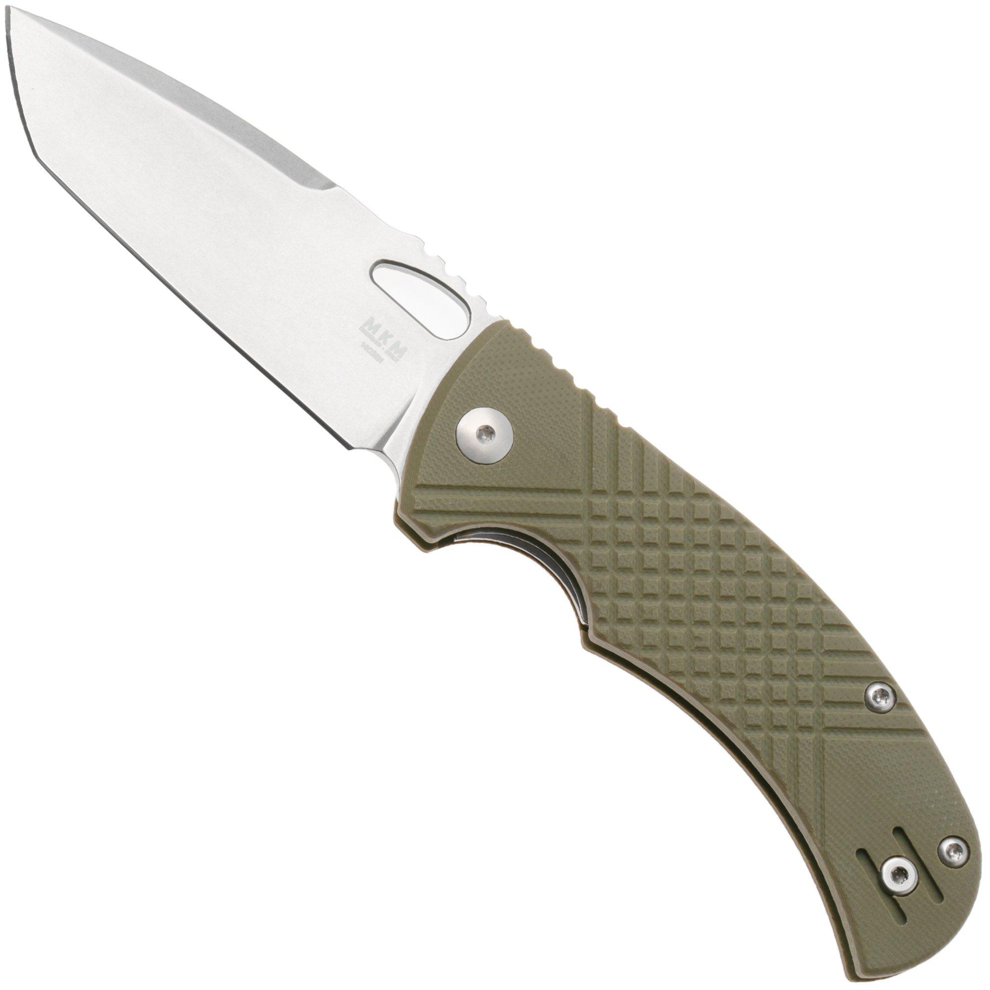 MKM Ciras MK CR-GOD Stonewashed 14C28N, OD Green G10, zakmes, Les George design