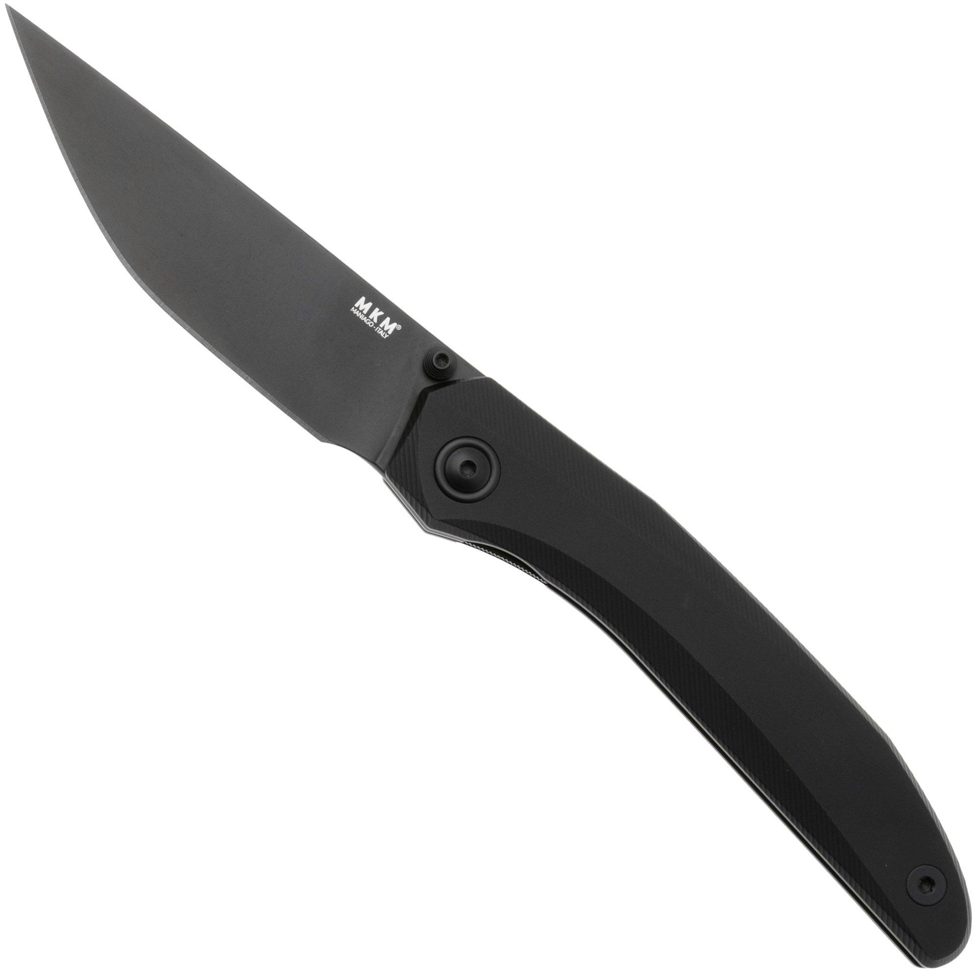 MKM Detonario DT-ABKB Black PVD Böhler M390, Black Aluminium, pocket knife, TNT Knives design