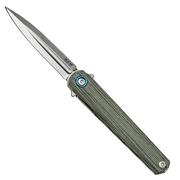 MKM Flame Light FL02L-BC dagger, black micarta, couteau de poche