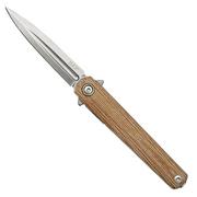 MKM Flame Light FL02L-NC dagger, natural micarta, couteau de poche