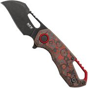 MKM Isonzo FX03-1CLD Hawkbill Dark Stonewashed, Lava Flow Carbon Fibre navaja, diseño de Jesper Voxnaes