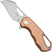 MKM Isonzo FX03-1CO Hawkbill Stonewashed, Copper, couteau de poche, Jesper Voxnaes design