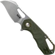 MKM Isonzo FX03-1PGR Hawkbill Green FRN coltello da tasca, Jesper Voxnaes design