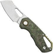 MKM Isonzo FX03-2CJ Cleaver Stonewashed, Jungle Wear Carbon Fibre coltello da tasca, Jesper Voxnaes design