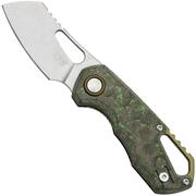 MKM Isonzo FX03-2CJ Cleaver Stonewashed, Jungle Wear Carbon Fiber Taschenmesser, Jesper Voxnaes Design