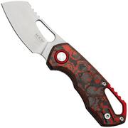 MKM Isonzo FX03-2CL Cleaver Stonewashed, Lava Flow Carbon Fibre navalha, Jesper Voxnaes design