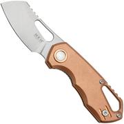 MKM Isonzo FX03-2CO Cleaver Stonewashed, Copper coltello da tasca, Jesper Voxnaes design
