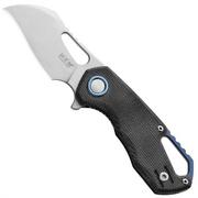 MKM Isonzo FX03M-1BC Hawkbill M390, Black Canvas Micarta pocket knife, Jesper Voxnaes design