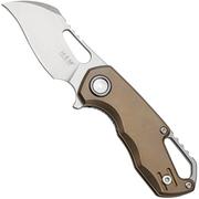 MKM Isonzo FX03M-1TBR, Hawkbill Stonewashed Böhler M390 Bronze Titanium, pocket knife