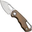 MKM Isonzo FX03M-3TBR, Clip Point Stonewashed Böhler M390 Bronze Titanium, couteau de poche