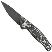 MKM Goccia GC-CFWD Blackwashed, White Storm Carbon Fibre, Limited Edition coltello da tasca, Jens Anso design