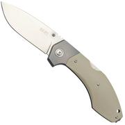 MKM Hero Stonewashed, Tan G10, Titanium Bolsters, couteau de poche