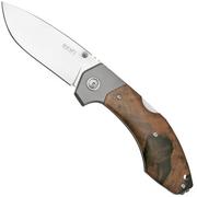 MKM Hero Stonewashed, Walnut Wood, Titanium Bolsters, pocket knife