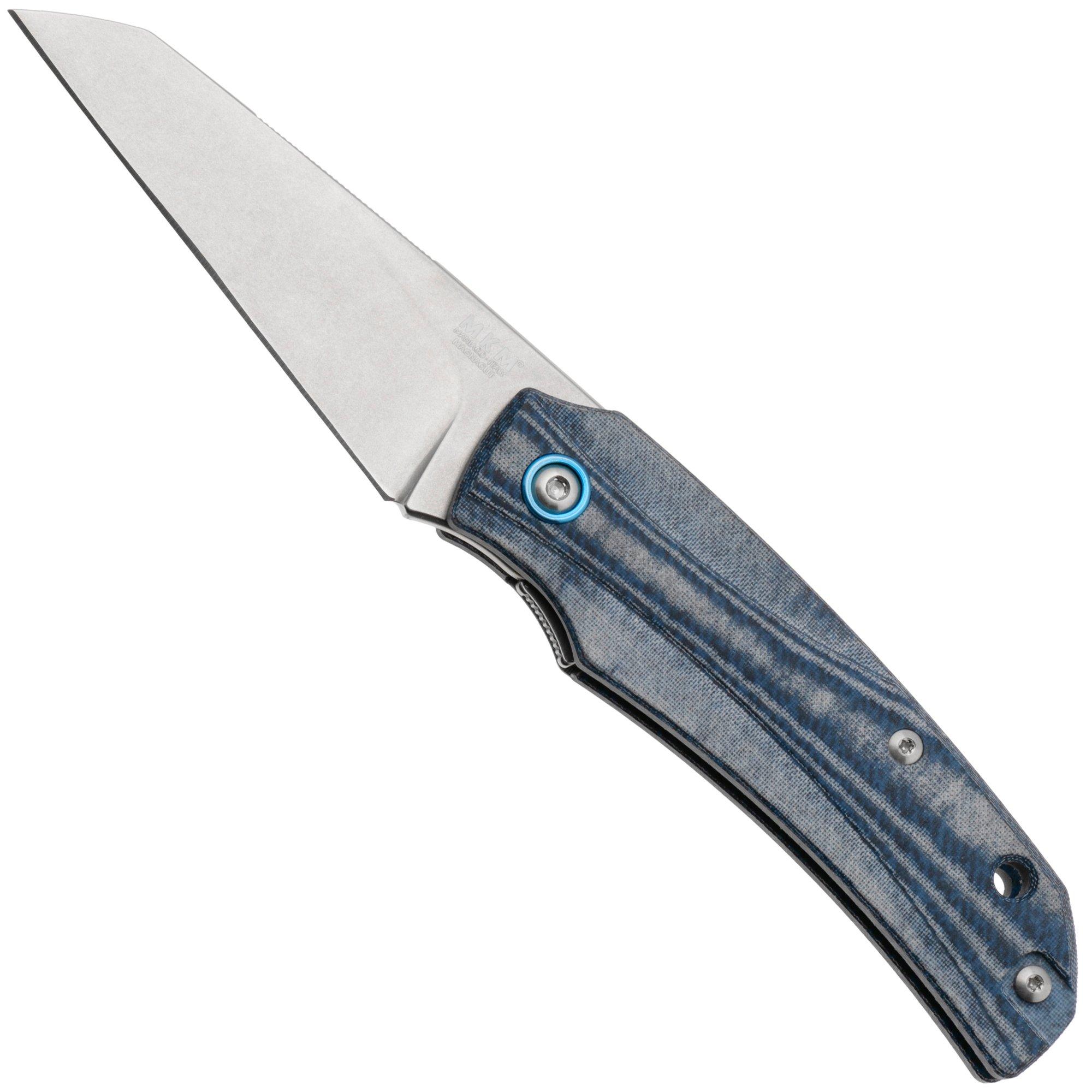 MKM Ice MK IC-DC Stonewashed Magnacut, Denim Micarta, zakmes, Tommaso Rumici en Denis Simonutti design