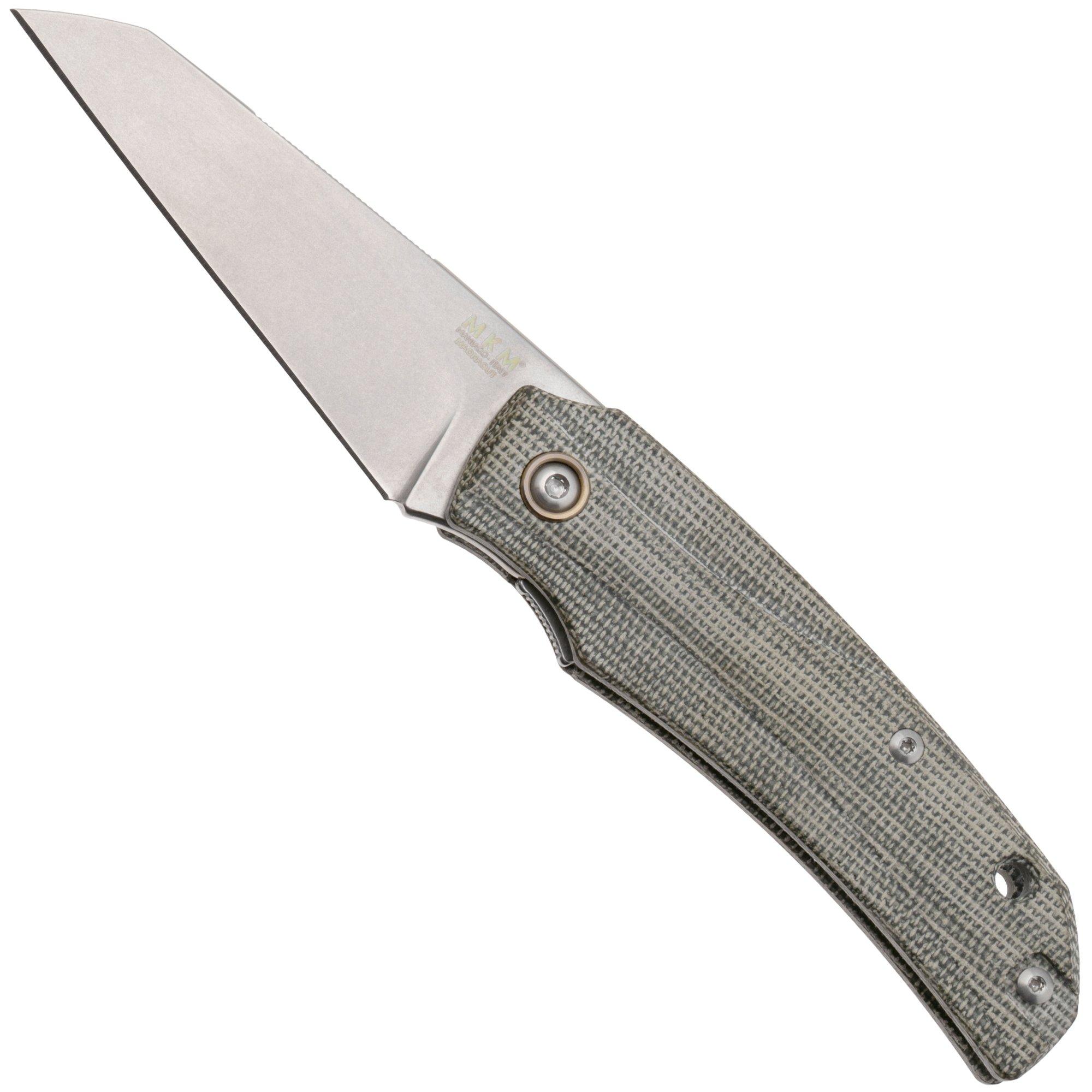 MKM Ice MK IC-GC Stonewashed Magnacut, Green Micarta, zakmes, Tommaso Rumici en Denis Simonutti design