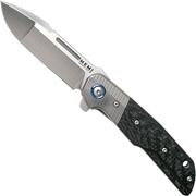 MKM Clap LS01-CT Titanium, fibra di carbonio coltello da tasca, Bob Terzuola design