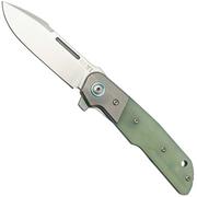 MKM Clap LS01-GNT Titanium, Natural G10 coltello da tasca, design di Bob Terzuola