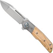 MKM Clap LS01-OT Titanium, Olive pocket knife, Bob Terzuola design bolsters