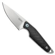 MKM Makro 1 Droppoint, Stonewashed Carbon fibre fixed knife, Jesper Voxnaes design