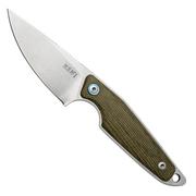 MKM Makro 1 Droppoint, Stonewashed Green Canvas Micarta cuchillo fijo, Jesper Voxnaes design