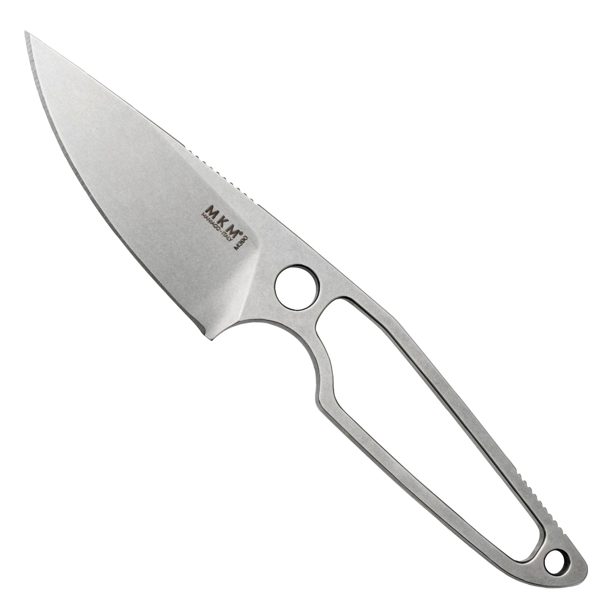 MKM Makro 1 Droppoint Stonewashed feststehendes Messer, Jesper Voxnaes Design