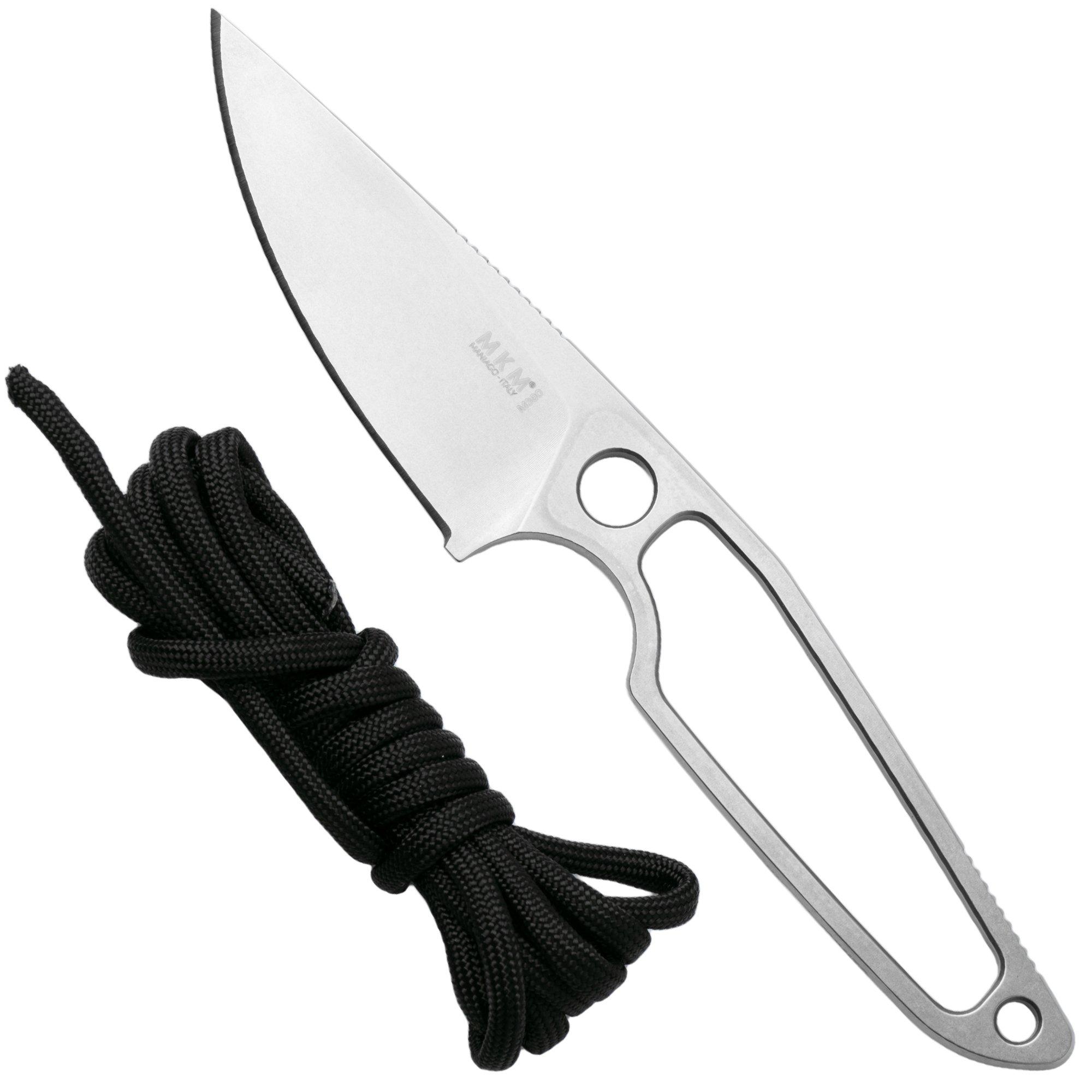 MKM Makro 1 Droppoint MA01-PABK Satin M390, Black Paracord Handle, Fahrtenmesser, Jesper Voxnaes Design