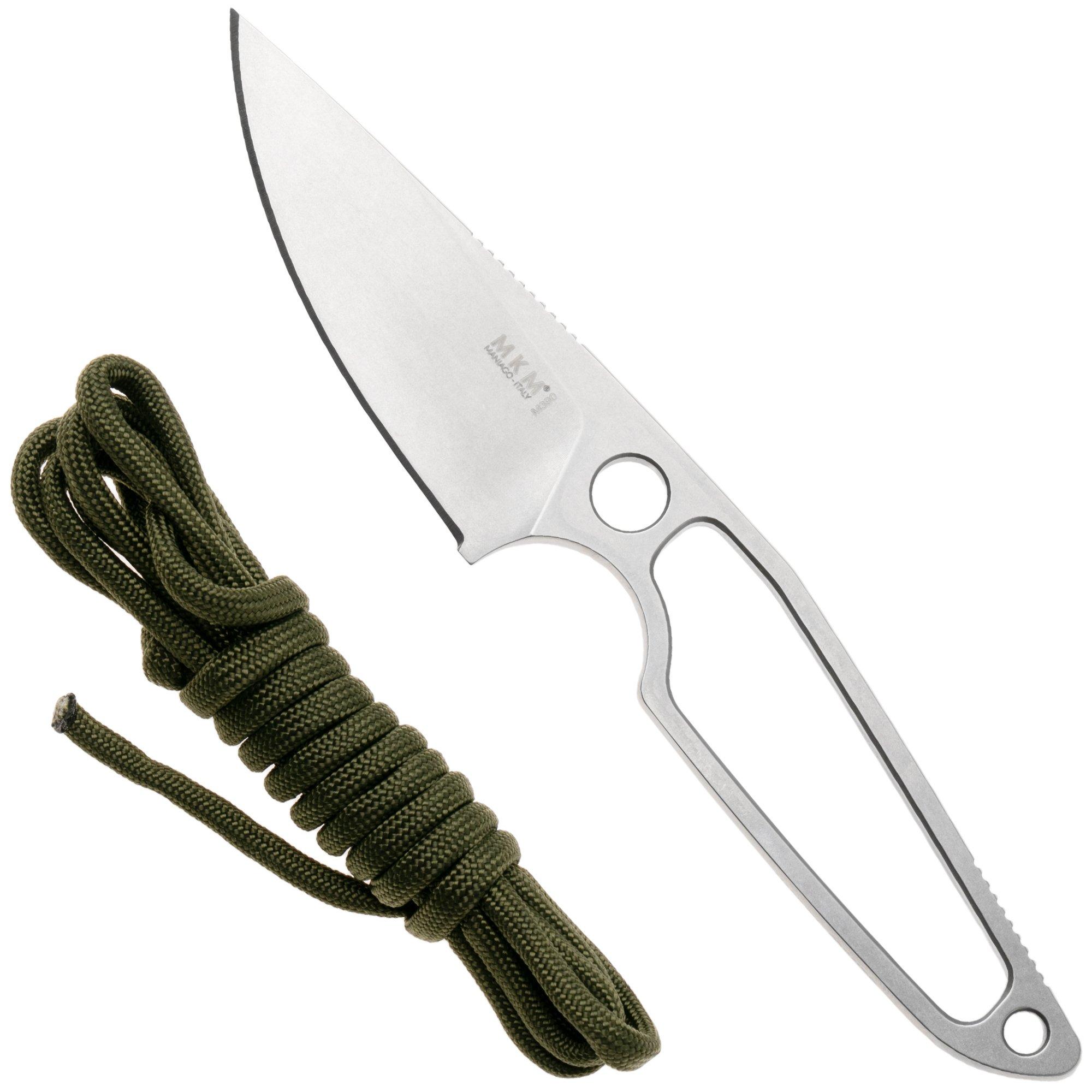 MKM Makro 1 Droppoint MA01-PAGR Satin M390, Green Paracord Handle, Fahrtenmesser, Jesper Voxnaes Design