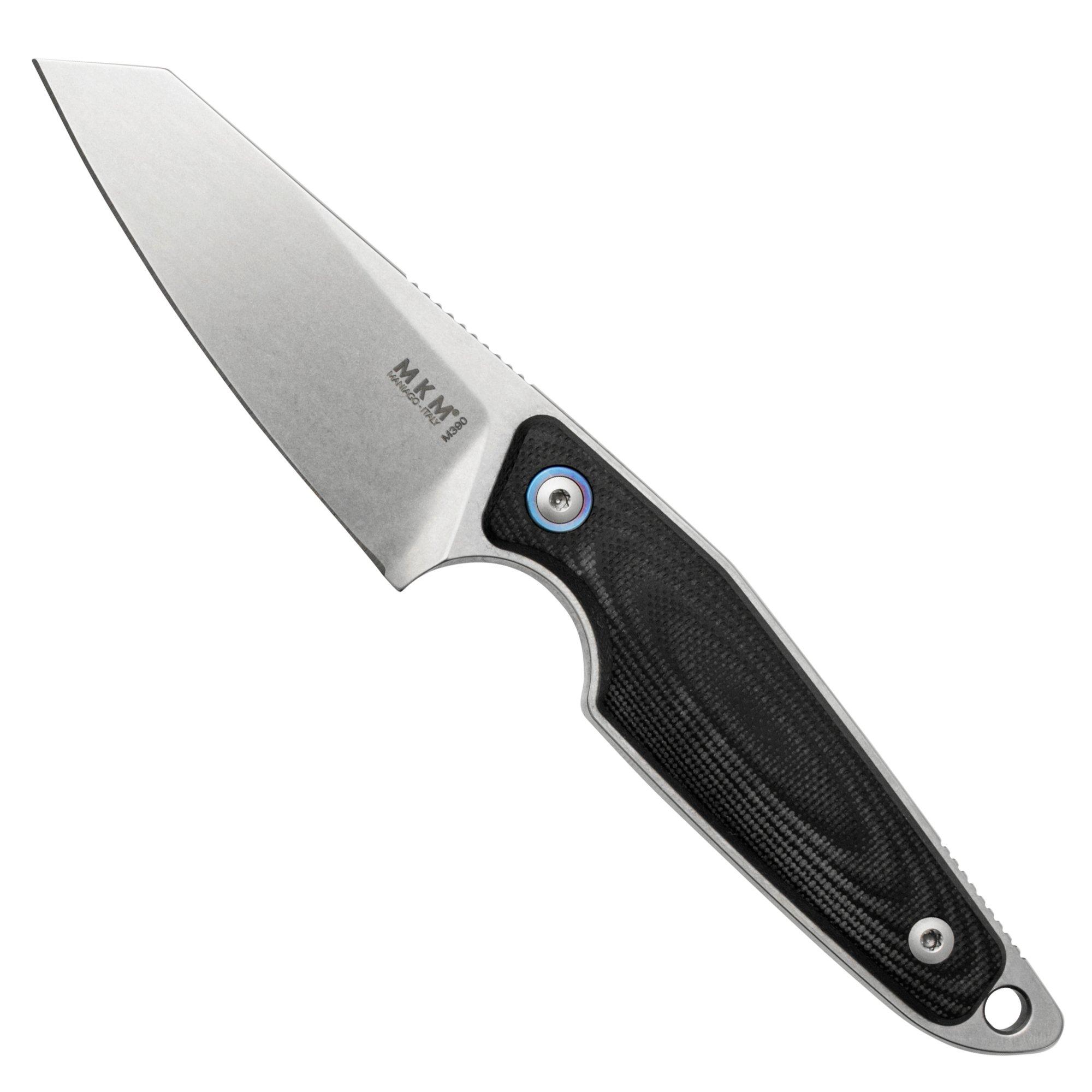 Nóż z głownią stałą MKM Makro 2 Sheepfoot, Stonewashed, Black G10, projekt Jesper Voxnaes