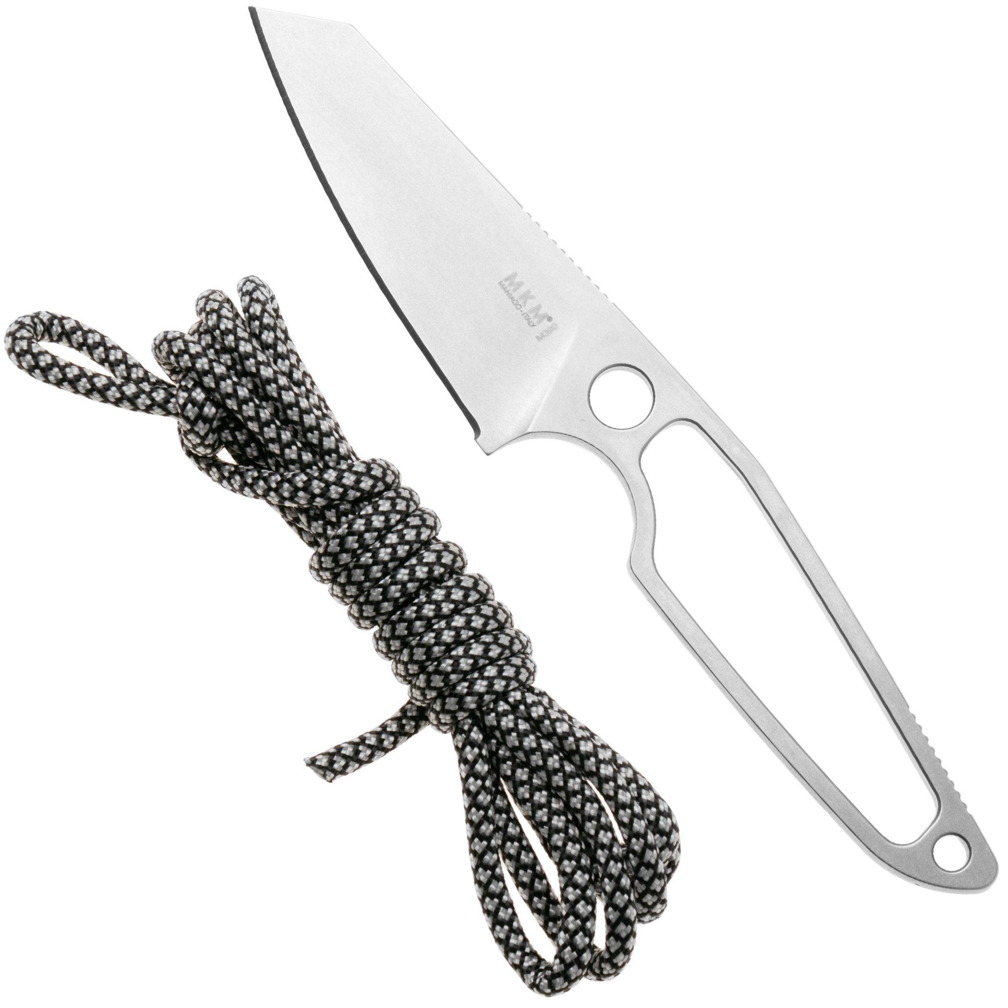 MKM Makro 2 Sheepsfoot MA02-PABG Satin M390, Black Grey Paracord Handle, Fahrtenmesser, Jesper Voxnaes Design