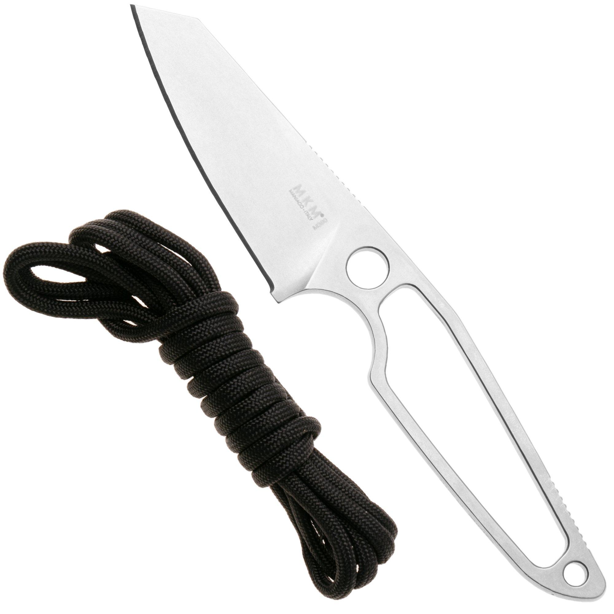 MKM Makro 2 Sheepsfoot MA02-PABK Satin M390, Black Paracord Handle, Fahrtenmesser, Jesper Voxnaes Design