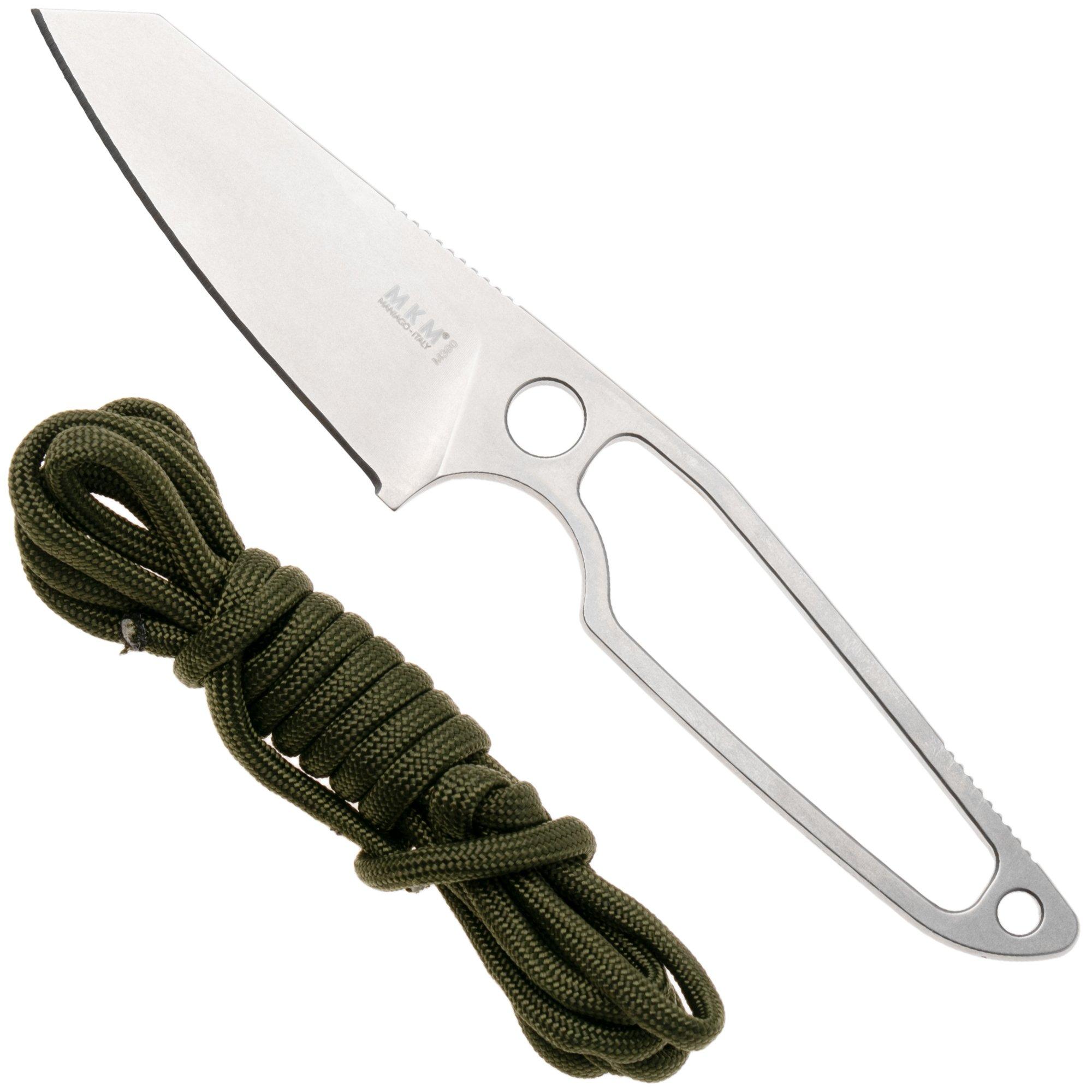 MKM Makro 2 Sheepsfoot MA02-PAGR Satin M390, Green Paracord Handle, Fahrtenmesser, Jesper Voxnaes Design