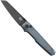 Image for MKM Miura Grey Aluminium, Black MI-AGYB pocket knife, Simone Tonolli design