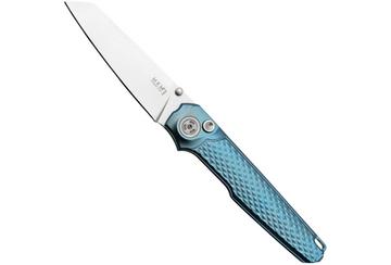 MKM Miura Blue Titanium, Satin MI-TBL coltello da tasca, design di Simone Tonolli