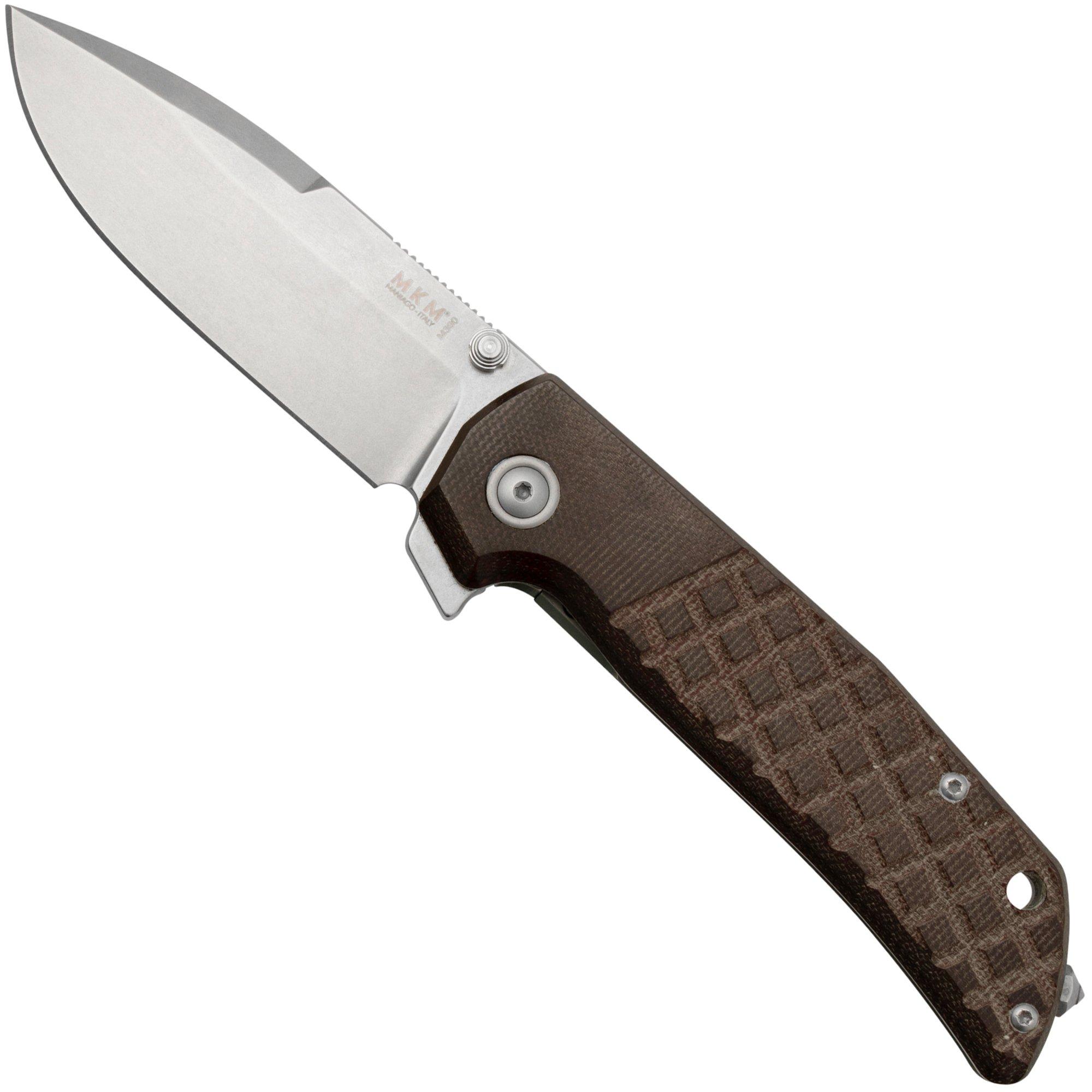 MKM Maximo MM-BUCT Burgundy Canvas Micarta Taschenmesser, Bob Terzuola Design