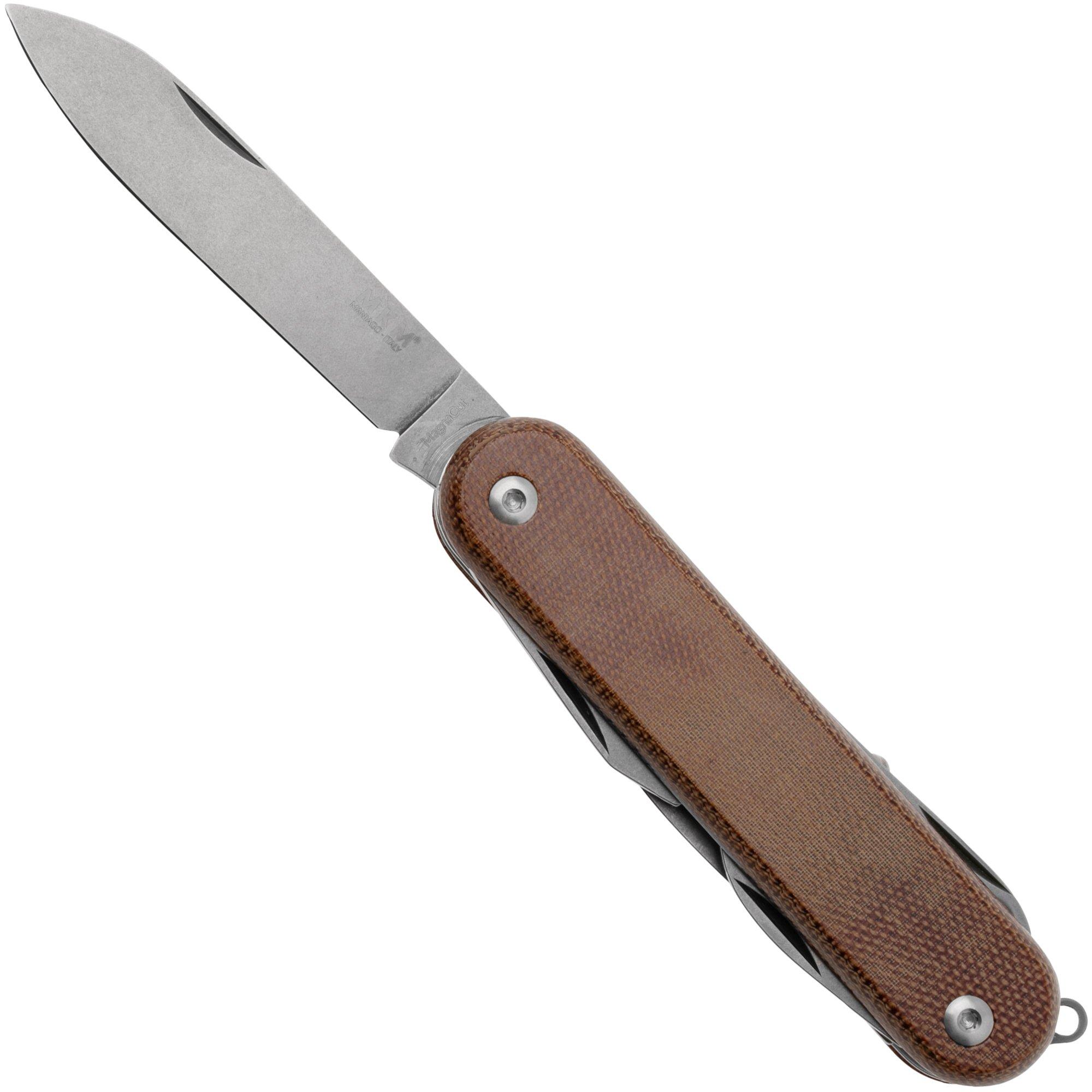 MKM Malga 6 MP06MAG-NC Magnacut Natural Canvas Micarta, zakmes