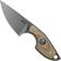 Image for MKM Mikro 1 Drop, Stonewashed Natural Canvas Micarta neck knife, Jesper Voxnaes design