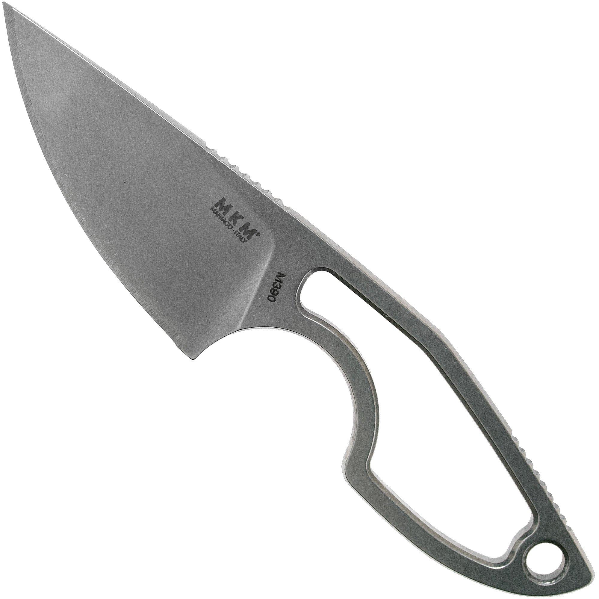Nóż typu neck MKM Mikro 1 Drop, Stonewashed, projekt Jesper Voxnaes
