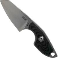 Image for MKM Mikro 2 Wharncliffe, Stonewashed Black G10 neck knife, Jesper Voxnaes design