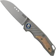 MKM Root RT-NCT Titanium Natural Canvas Micarta coltello da tasca, Jens Anso design