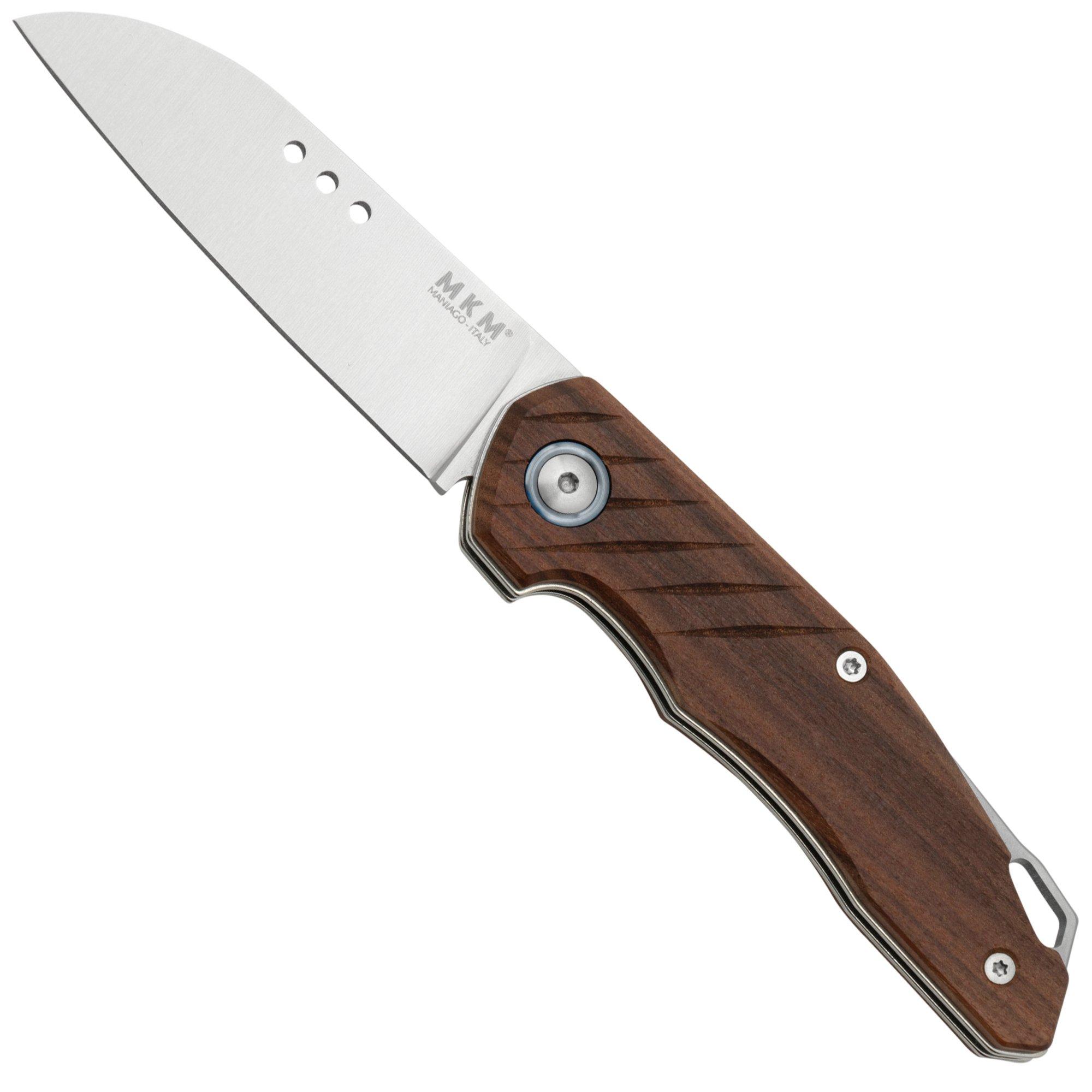 MKM Root RT-S Satin Santos Wood, couteau de poche, Jens Anso design