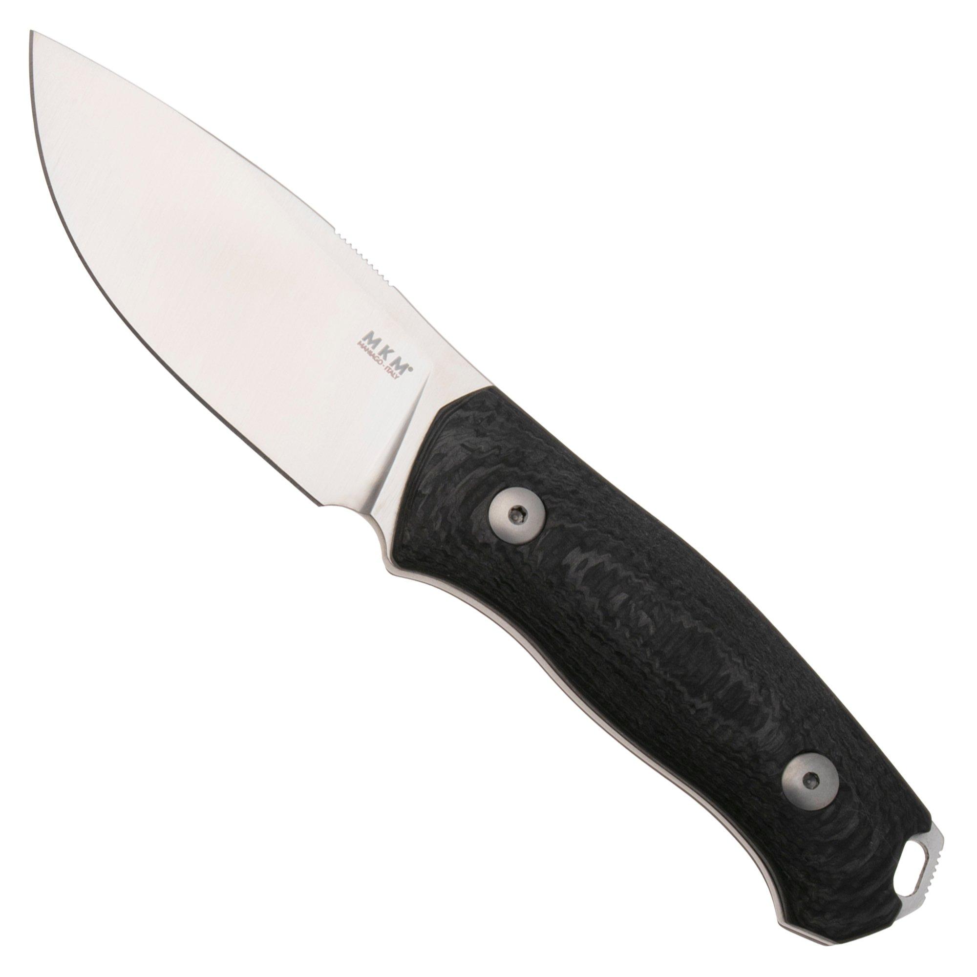 MKM Small Lov MK-SL-CF, Satin M390, Carbon Fiber fixed knife, Jesper Voxnaes design