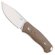 Bild für MKM Small Lov MK-SL-NC, Satin M390, Natural Canvas Micarta Fahrtenmesser, Jesper Voxnaes Design