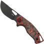 Afbeelding voor MKM Vincent VCV-CLD Black PVD VANAX, Lava Flow Carbon Fiber, Red Aluminum zakmes, Jesper Voxnaes design