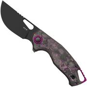 MKM Vincent VCV-CPD Black PVD VANAX, Purple Haze Carbon Fibre, Purple Aluminum coltello da tasca, Jesper Voxnaes design