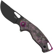 MKM Vincent VCV-CPD Black PVD VANAX, Purple Haze Carbon Fibre, Purple Aluminum navaja, diseño de Jesper Voxnaes