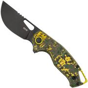 MKM Vincent VCV-CTD Black PVD VANAX, Toxic Storm Carbon Fibre, Lime Green Aluminum pocket knife, Jesper Voxnaes design